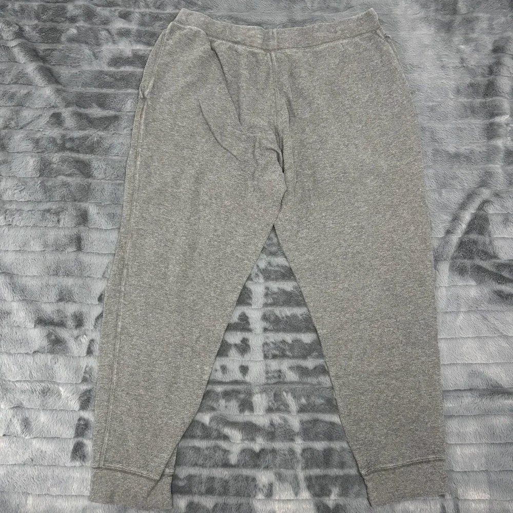Polo Ralph Lauren Mens Heather Grey Waffle Knit Jogger Pants Large 100% Cotton